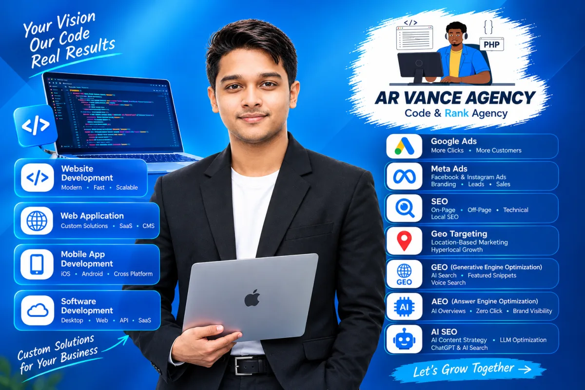 AR Vance Agency — web development, SEO, AI and advertising